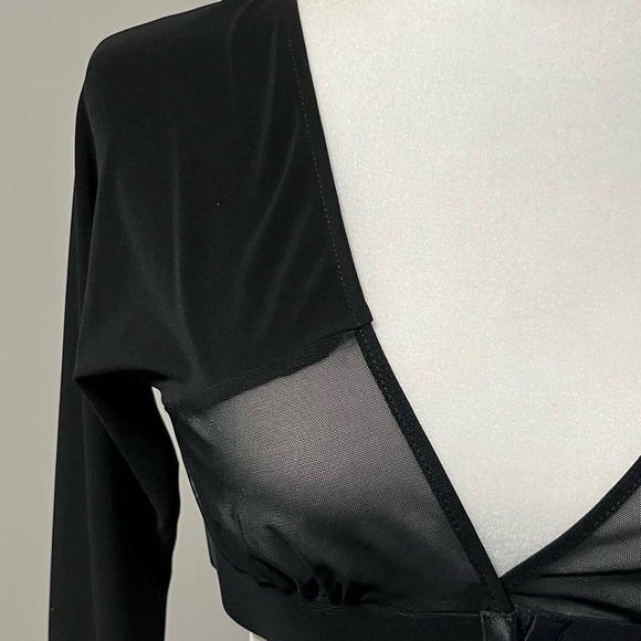 Joseph Ribkoff Shadow Sleeve Style 143431 Black Crop Sheer - Picture 7 of 16